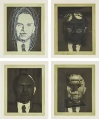 Thomas Zipp, Black Dada, 2006, The complete set of 14 etchings in colors, on Somerset paper, with full margins, with title page and colophon, all contained in the original buckram-covered wooden presentation box