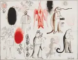 Grisha Bruskin, Untitled, 1990, Gouache and ink drawing on Classic Laid paper