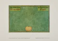 Ilya Kabakov, The Apple, from the Readymade Boomerang Portfolio, 1990, Offset lithograph in colors, on wove paper, with full margins