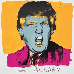 Vote Hillary by Deborah Kass, 2016, Screenprint in colors, on Stonehenge paper, with full margins, sold Apr 2019
