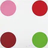 Curare, from 40 Woodcut Spots by Damien Hirst, 2011, Woodcut in colors, on wove paper, the full sheet, sold Apr 2019