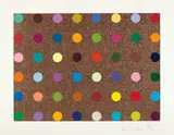 Proctolin by Damien Hirst, 2008, Screenprint in colors with bronze glitter, on wove paper, with full margins, sold Apr 2019