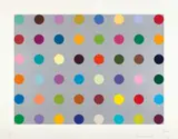 Histidyl by Damien Hirst, 2008, Screenprint in colors with metallic silver, on wove paper, with full margins, sold Apr 2019