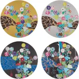 The Golden Age. Hokkyo Takashi; Korin: Flowers; Korin: Azure River; and Korin: Stellar River in the Heavens by Takashi Murakami, 2014-15, Four offset lithographs in colors, on smooth wove paper, the full sheets, sold Apr 2019