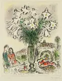 Les Arums (The Arums) by Marc Chagall, 1975, Lithograph in colors, on Arches paper, with full margins, sold Oct 2019