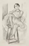Danseuse au tabouret, from Dix danseuses (Dancer on Stool, from Ten Dancers) by Henri Matisse, 1925-26, Lithograph, on Arches paper, the full sheet, sold Oct 2019