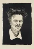 Edvard Munch, August Strindberg, 1896, Lithograph, on cream Japanese paper, with full margins