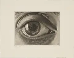 M. C. Escher, Eye, 1946, Mezzotint, on Van Gelder Zonen laid paper, with full margins