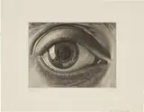 M. C. Escher, Eye, 1946, Mezzotint, on Van Gelder Zonen laid paper, with full margins