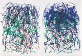 Joan Mitchell, Sunflowers II, 1992, Lithograph in colors, on two sheets of wove paper (as issued), the full sheets