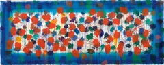 Howard Hodgkin, As Time Goes By (blue), 2009, Aquatint in colours, with carborundum and hand-painting, on five hand torn sheets of Moulin de Gué 350 gsm paper, the full sheets,