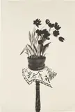 David Hockney, Black Tulips, 1980, Lithograph, on cream Rives BFK paper, the full sheet