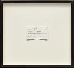 Robert Gober, Urology Appointment, 2007, Wood engraving, polymer engraving and letterpress, on wove paper, the full sheet, contained in the frame specified by the artist