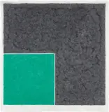 Colored Paper Image XVII (Green Square with Dark Grey), from Colored Paper Images by Ellsworth Kelly, 1976, Pressed pigmented paper pulp, on TGL handmade paper, with full margins, sold Oct 2019