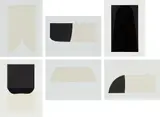 Alberto Burri, Bianchi e Neri II, 1969, The complete set of six lithographs with embossing and acetate collage, on Fabriano Rosaspina paper, with full margins