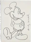 Andy Warhol, Mickey Mouse, circa 1983, Graphite drawing on wove paper