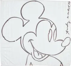 Mickey Mouse by Andy Warhol, circa 1983, Ink drawing on a handkercheif, offered Oct 2019