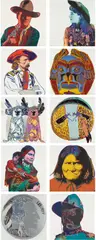 Andy Warhol, Cowboys and Indians, 1986, The complete portfolio of 10 screenprints in colours, on Lenox Museum Board, the full sheets,