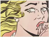 Roy Lichtenstein, Crying Girl, 1963, Offset lithograph in colors, on light-weight wove paper, laid down to board, with full margins