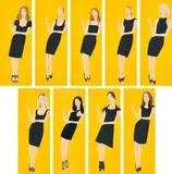 Alex Katz, Black Dress, 2015, The complete set of nine screenprints in colors, on wove paper, the full sheets, all contained in the original yellow aluminum portfolio