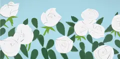 White Roses by Alex Katz, 2014, Screenprint in colors, on 4-ply Museum Board, the full sheet, sold Oct 2019