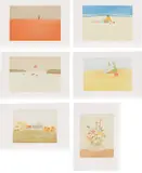 Alex Katz, Small Cuts, 2008-09, The complete set of six aquatints in colors, on Cartiere Magnani Carona paper, with full margins, with six poems by John Godfrey,