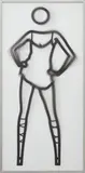 Shahnoza Dancing in White Dress by Julian Opie, 2008, Lenticular acrylic panel, comprised of a color inkjet print, back mounted and contained in a brushed aluminium frame spe, sold Oct 2019