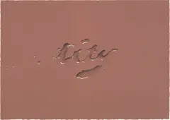 City by Ed Ruscha, 1969, Unique lithograph in colors, on Arches paper, the full sheet, sold Oct 2019