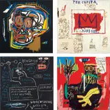 Portfolio I by Jean-Michel Basquiat, 1983-2001, The complete set of four screenprints in colors, on Saunders Watercolor paper, the full sheets, sold Oct 2019