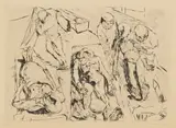 Max Beckmann, Morgue (Das Leichenhaus), 1915, Drypoint, on laid paper watermark Van Gelder Zonen, with full margins