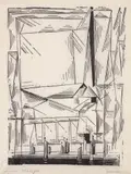 Lyonel Feininger, Gelmeroda, from Meistermappe des Staatlichen Bauhauses (Masters' Portfolio of the Staatliches Bauhaus), 1920, Woodcut, on thin Japanese paper, with full margins