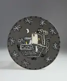 Pablo Picasso, Landscape (Paysage), 1953, White earthenware plate, with decoration in engobes and knife engraving under partial brushed glaze