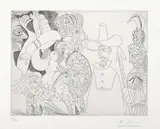 Pablo Picasso, 347 Series: plate 338, 1968, Etching, on Rives paper, with full margins