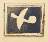 Georges Braque, Astre et oiseau I (Star and Bird I), 1958-59, Lithograph in blue and black, on Arches paper, with full margins