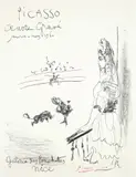 Femme au balcon, Affiche 'Oeuvre Gravé' (Woman on the Balcony, Poster for Engraved Artwork) by Pablo Picasso, 1960, Lithograph, on Arches paper, with full margins, sold Oct 2019