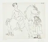 Pablo Picasso, Femme à cheval (Woman on Horseback), 1967, Etching, on wove paper, with full margins