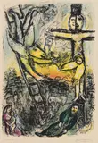 Vision de Jacob (Jacob's Vision) by Marc Chagall, 1971, Lithograph in colors, on Arches paper, with full margins, sold Oct 2019