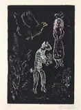 Nuit d'été (Summer's Night) by Marc Chagall, 1973, Lithograph in colors, on Arches paper, with full margins, sold Oct 2019