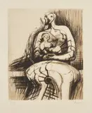Henry Moore, Seated Mother and Child, 1977, Lithograph, on wove paper, with full margins