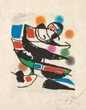Joan Miró, Le Marteau sans maître (The Hammer Without a Master): one plate, 1976, Etching and aquatint in colors, on Japon nacré paper, with full margins