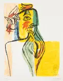 Le Corbusier, Unité, plate 14, 1963, Etching and aquatint in colors, on Rives BFK paper, with full margins