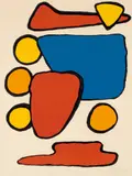 Stone Age by Alexander Calder, 1969, Lithograph in colors, on wove paper, the full sheet, sold Oct 2019