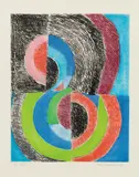 Sonia Delaunay, Avec moi-même (With Myself): one plate, 1970, Etching and aquatint in colors, on Arches paper, with full margins