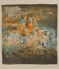 Untitled by Zao Wou-ki, 1959, Lithograph in colors, on Rives BFK paper, with full margins, sold Oct 2019
