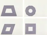 Ileana Sonnabend; D.; Carl Andre; and Hollis Frampton, from Purple Series by Frank Stella, 1972, Four lithographs in colors, on Zerkall Copperplate deluxe paper, with margins (three trimmed at the sheet edges), sold Oct 2019
