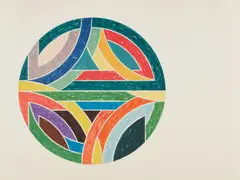 Sinjerli Variation IV, from Sinjerli Variations by Frank Stella, 1977, Offset lithograph and screenprint in colors, on Arches Cover paper, with full margins, sold Oct 2019