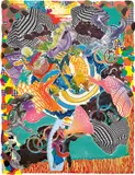Frank Stella, Juam, from Imaginary Places II, 1997, Relief, etching, aquatint, lithograph, screenprint, woodcut, and engraving in colors, on two sheets of TGL handmade paper and hand-colored paper (as issued), the full sheet
