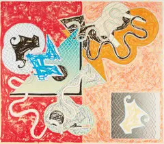 Shards IV, from Shards by Frank Stella, 1982, Offset lithograph and screenprint in colors, on Arches Cover paper, the full sheet, sold Oct 2019