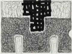 Jonathan Lasker, D-156, 2007, Ink and graphite drawing on wove paper