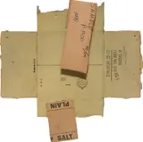 Cardbird IV, from Cardbird series by Robert Rauschenberg, 1971, Collage print with corrugated cardboard, tape, photo offset lithograph, and screenprint, sold Oct 2019
